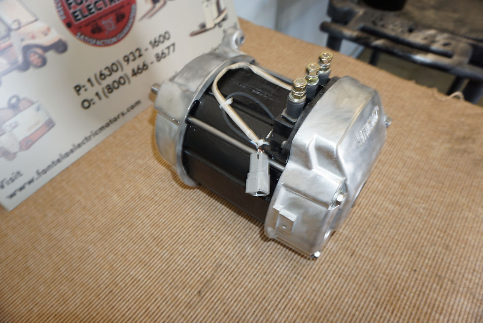 Left view of rebuilt Crown reman motor part number/sku 021143.