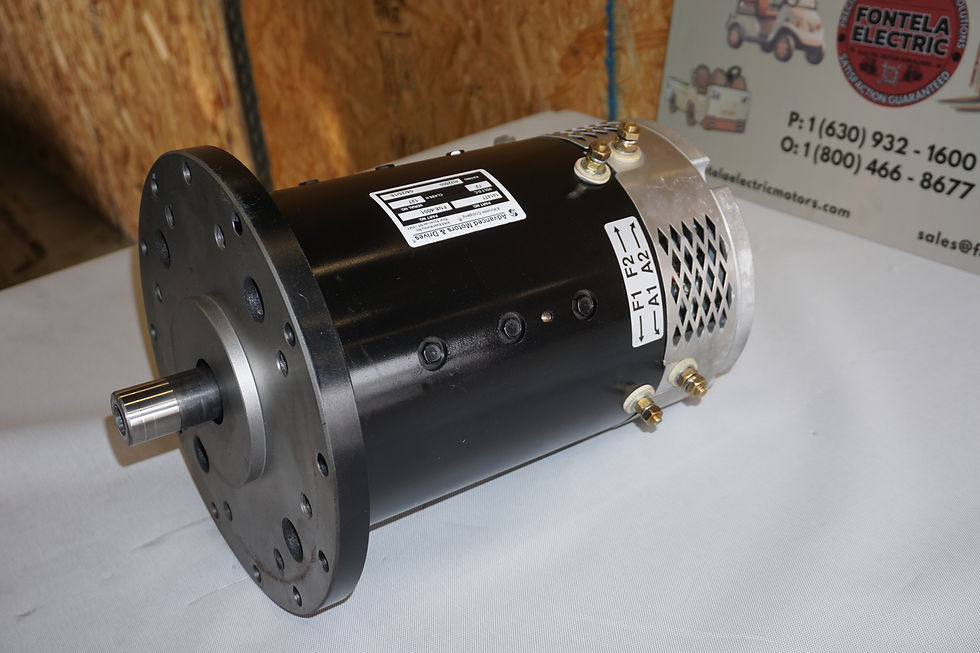 Right side view of rebuilt/remanufactured Advanced motor part number/sku FN8-4001.