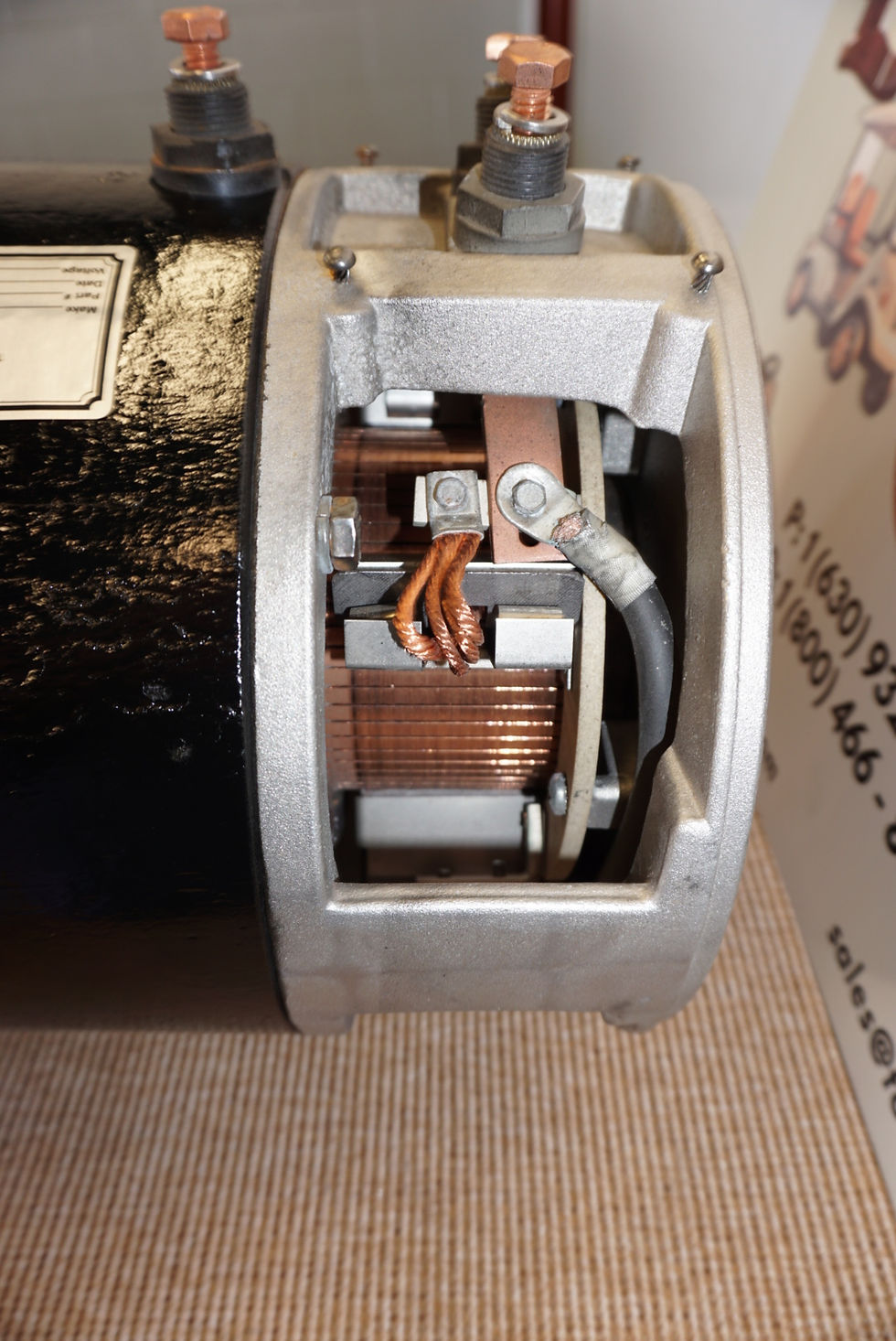 Right view close-up of rebuilt Clark reman motor part number/sku 2774337.