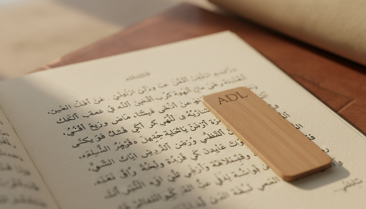 Close-up view of Arabic legal text on cream paper