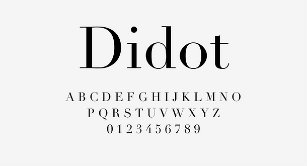 Uma das melhores fontes para logotipo: Didot.