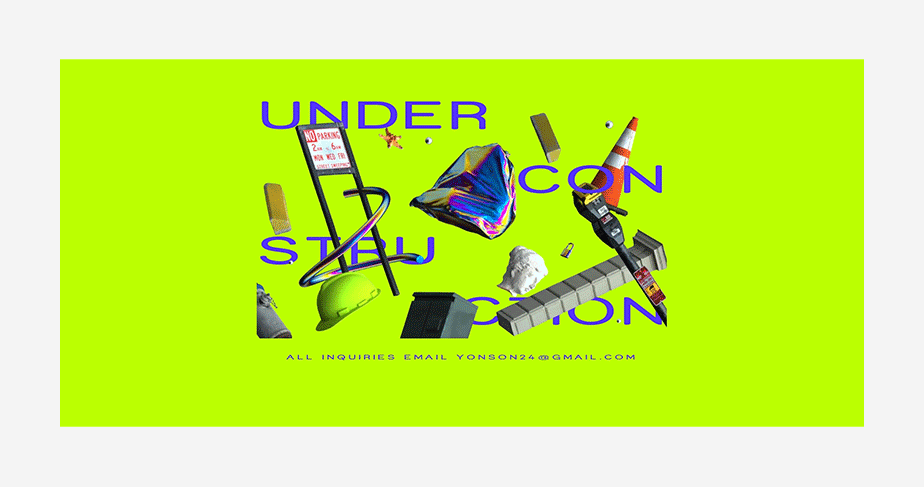 Exemplo de tendencia de design do site do Yonson
