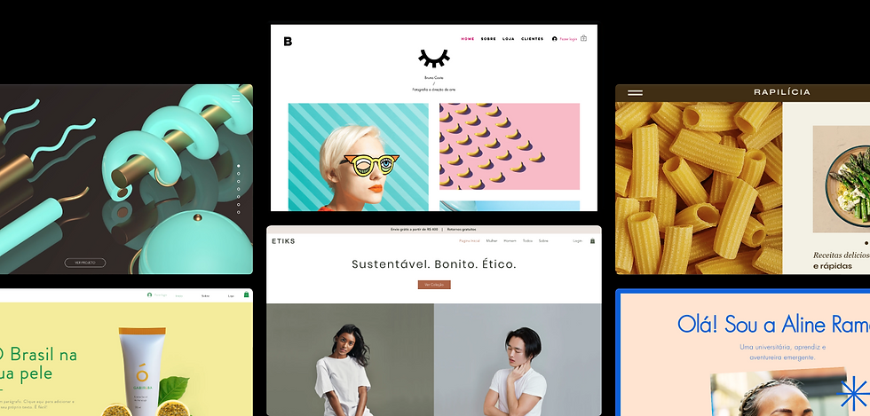O Wix oferece templates profissionais para agilizar o processo de criacao do seu site.