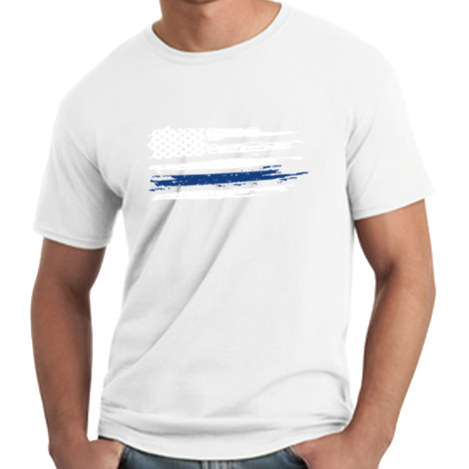 Thumbnail: Police Distressed Flag T-Shirt