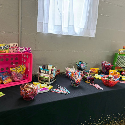 80's Theme Candy Table