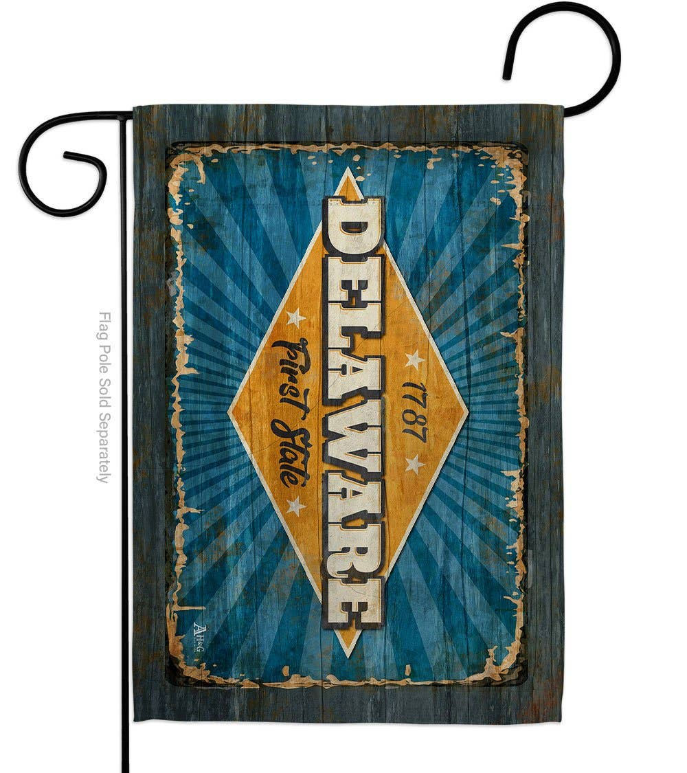 Vintage Americana Delaware Garden Flag