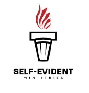 The Self-Evident Ministries torch, with the flame in red and the torch handle in black