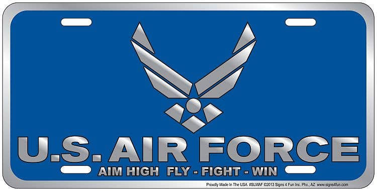 Air Force Blue License Plate