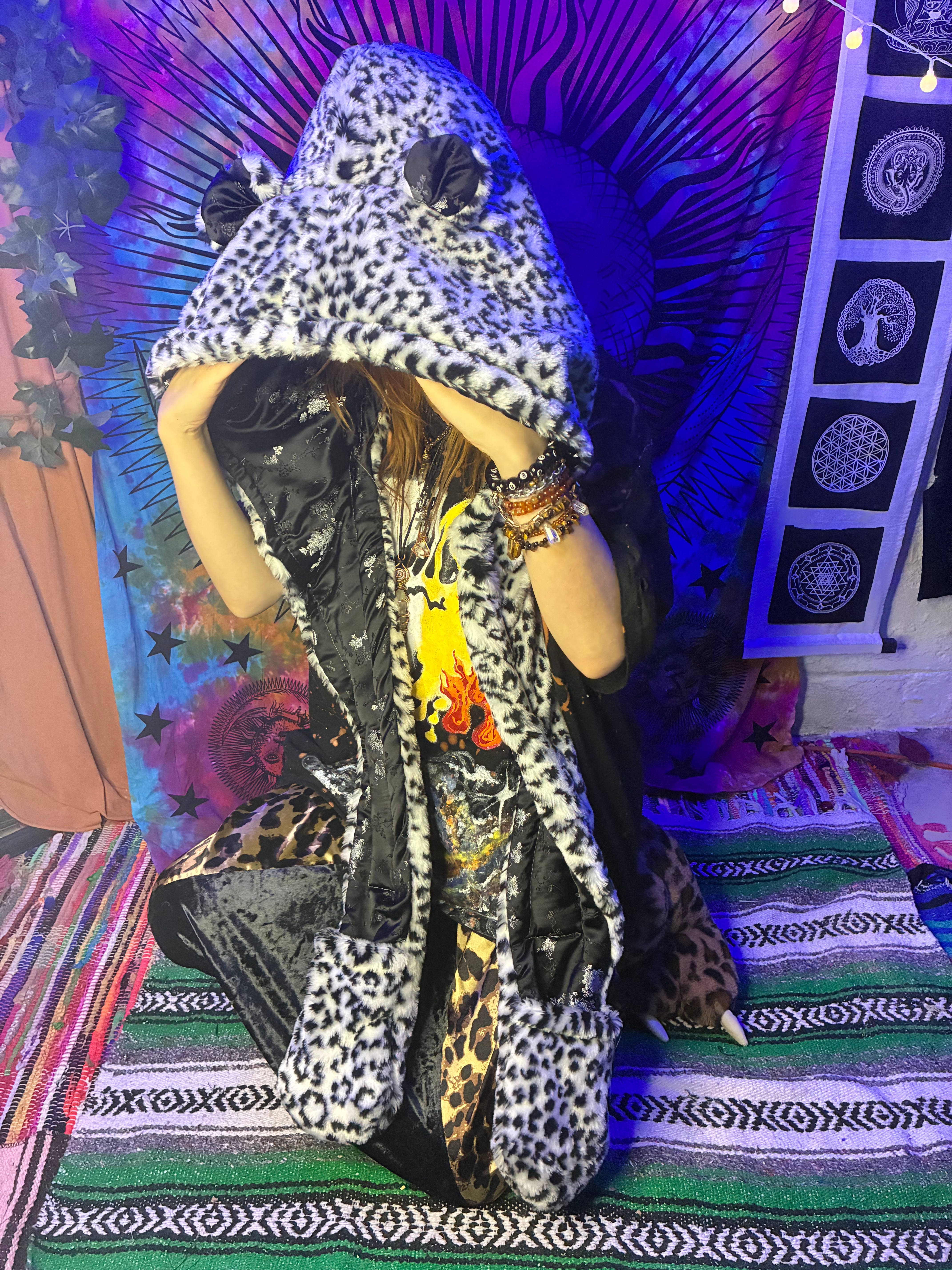 Royal Snow Leopard Spirit Hood