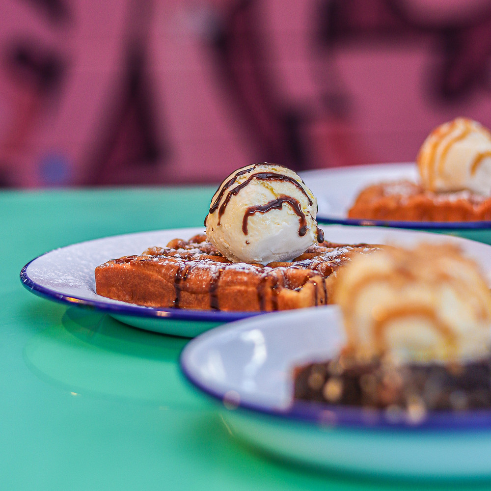 Ice cream waffle from Happy Boy Eatery in Auckland