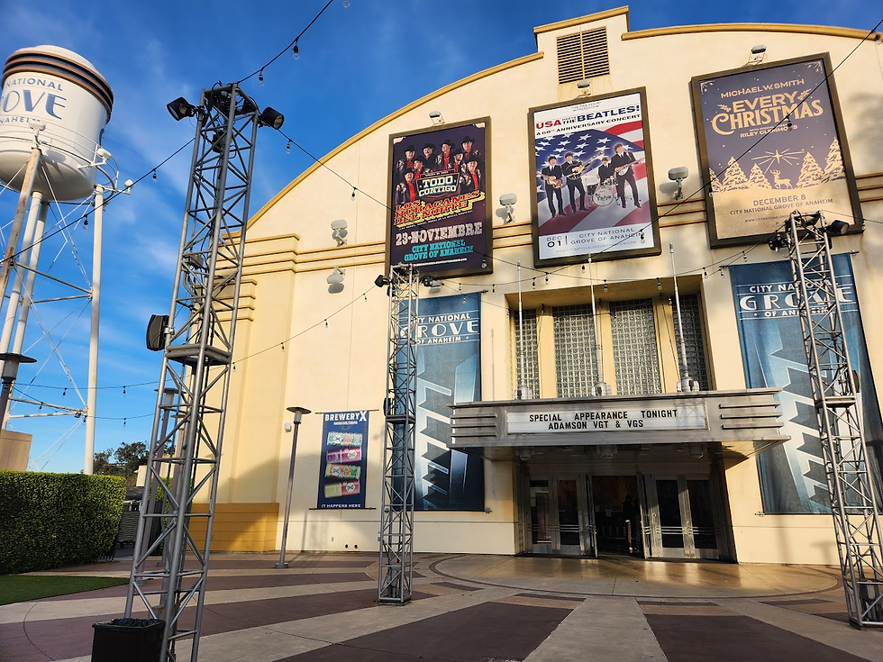 Last night at the City National Grove of Anaheim was nothing short of spectacular. I had the incredible opportunity to attend Adamson Systems Engineering’s exclusive demonstration of their newest products the VGt line array and VGs subwoofer marking a major leap forward in the world of professional audio.