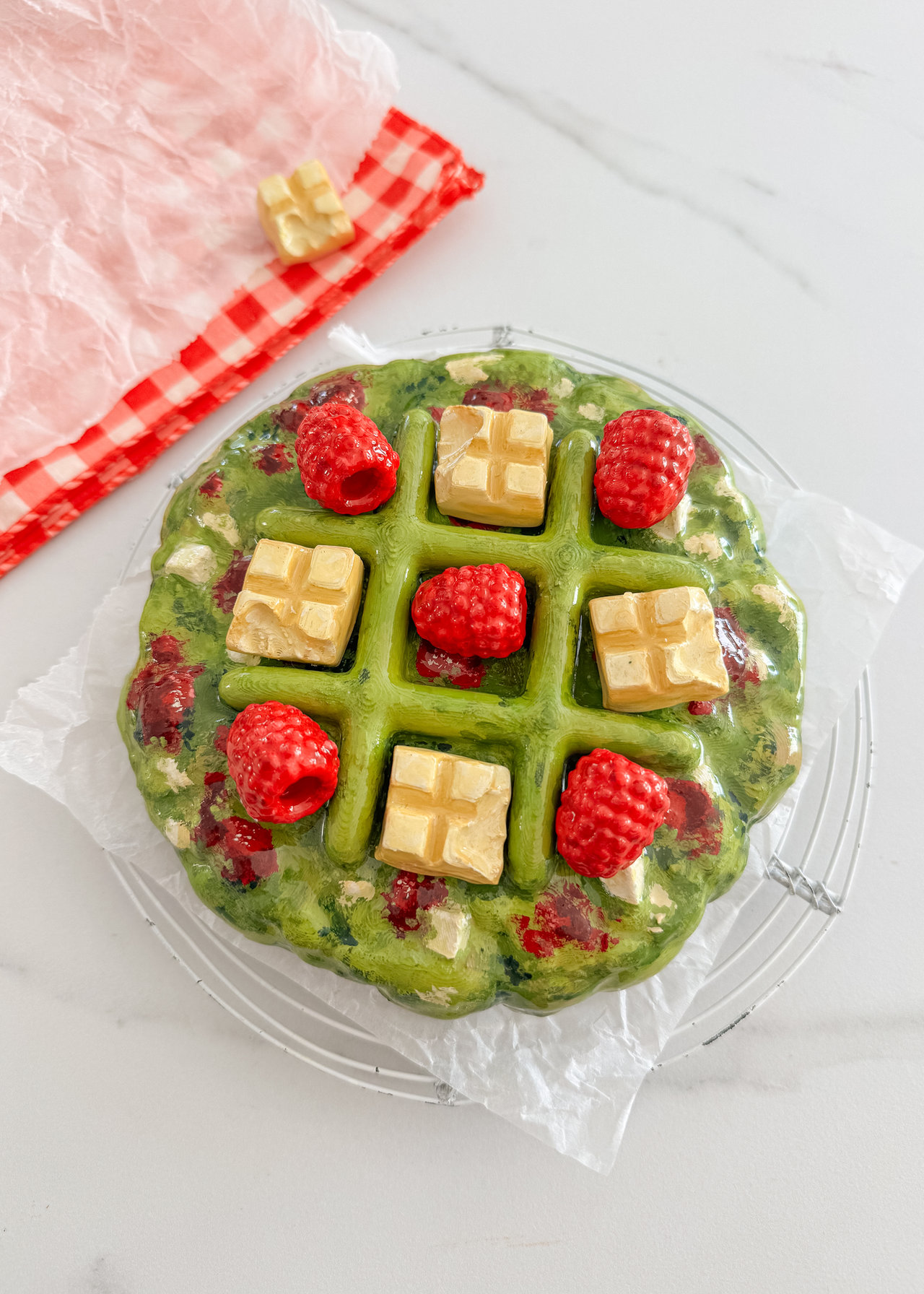 Mon Cookie Matcha Framboise Chocolat blanc à jouer 🍵🩷 · pièce unique ·