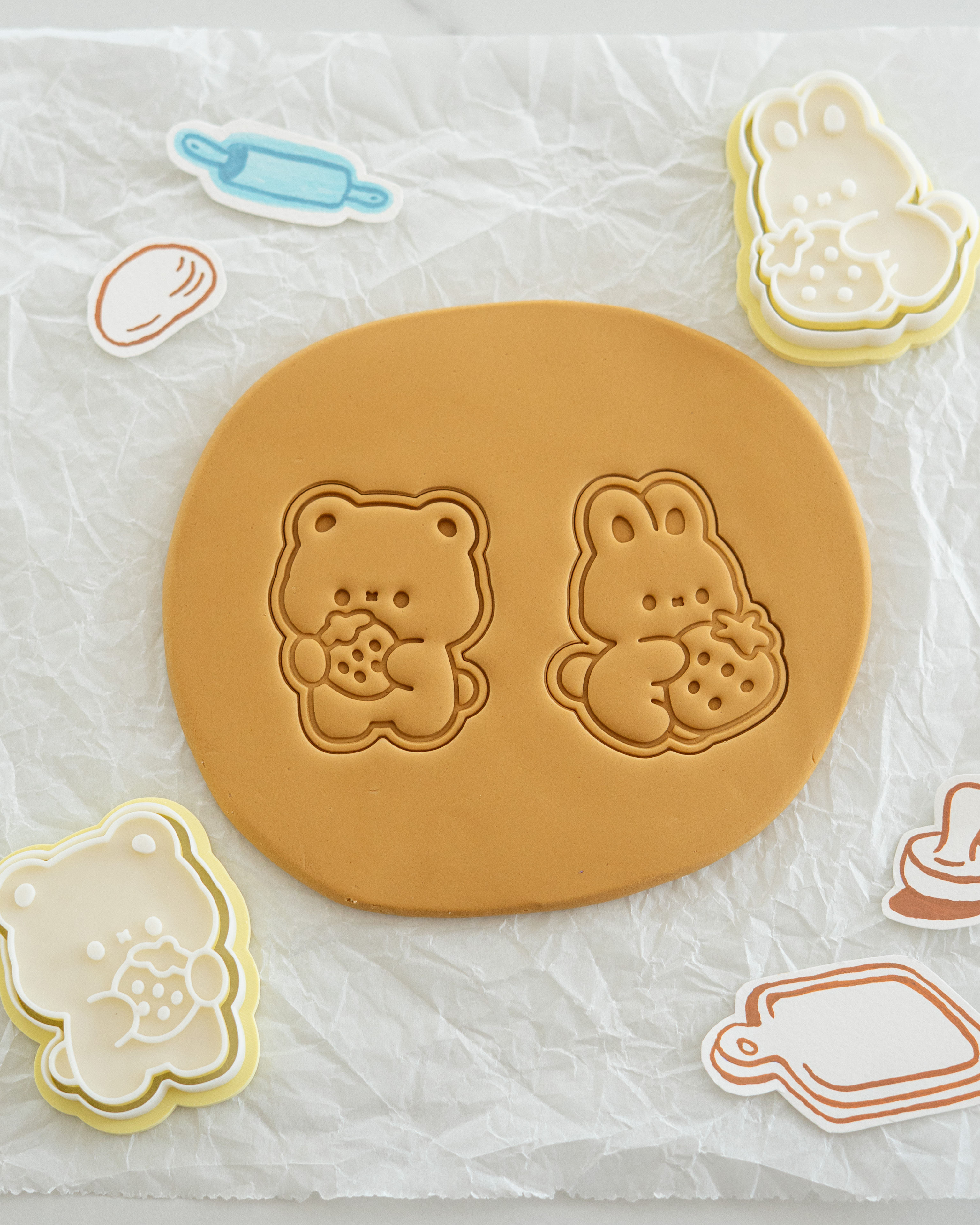 Duo Ours & Lapin Fraise 🐰🍓