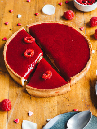 L'irrésistible tarte framboise - vanille !