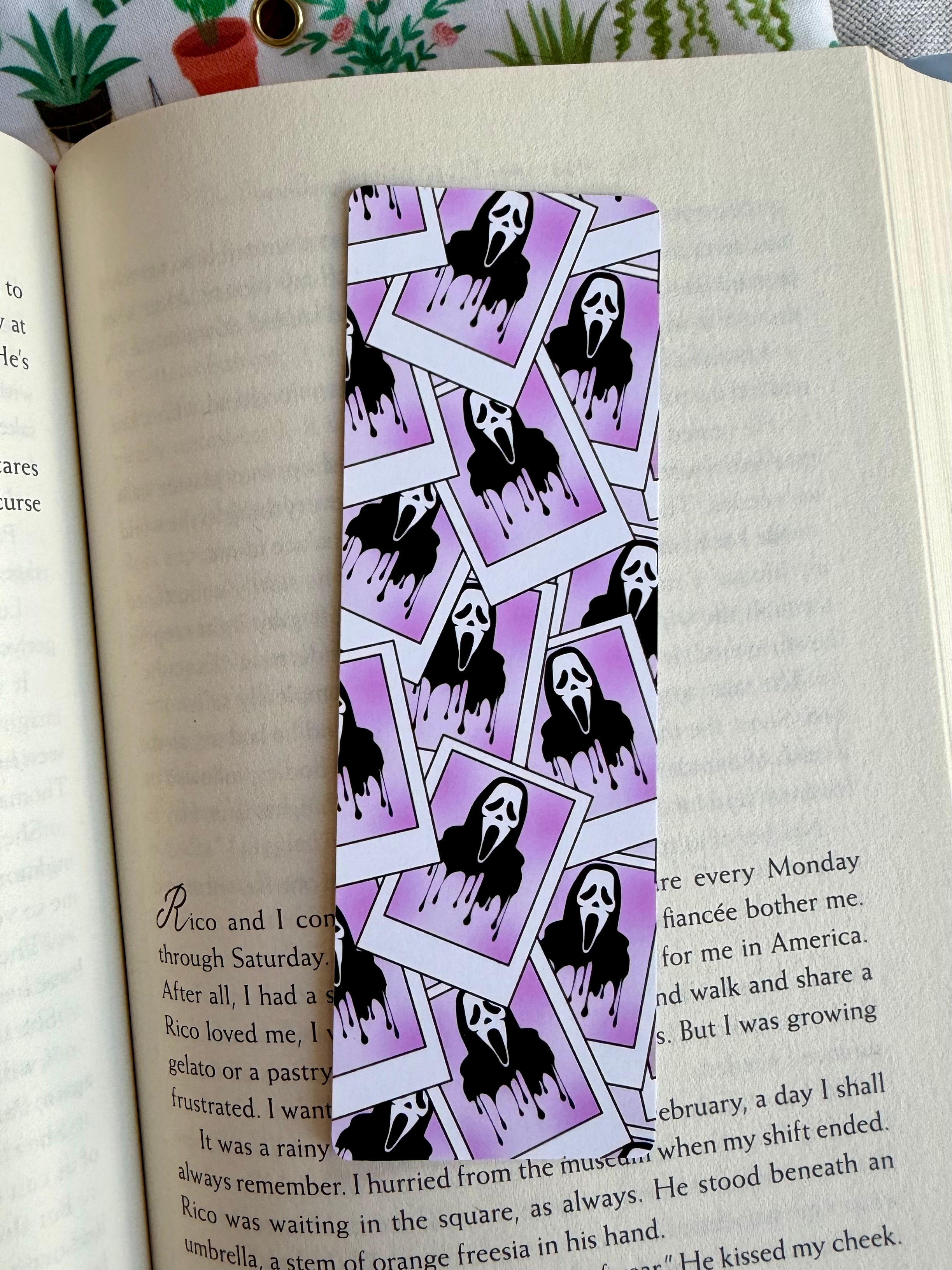 ghostface polaroid bookmark