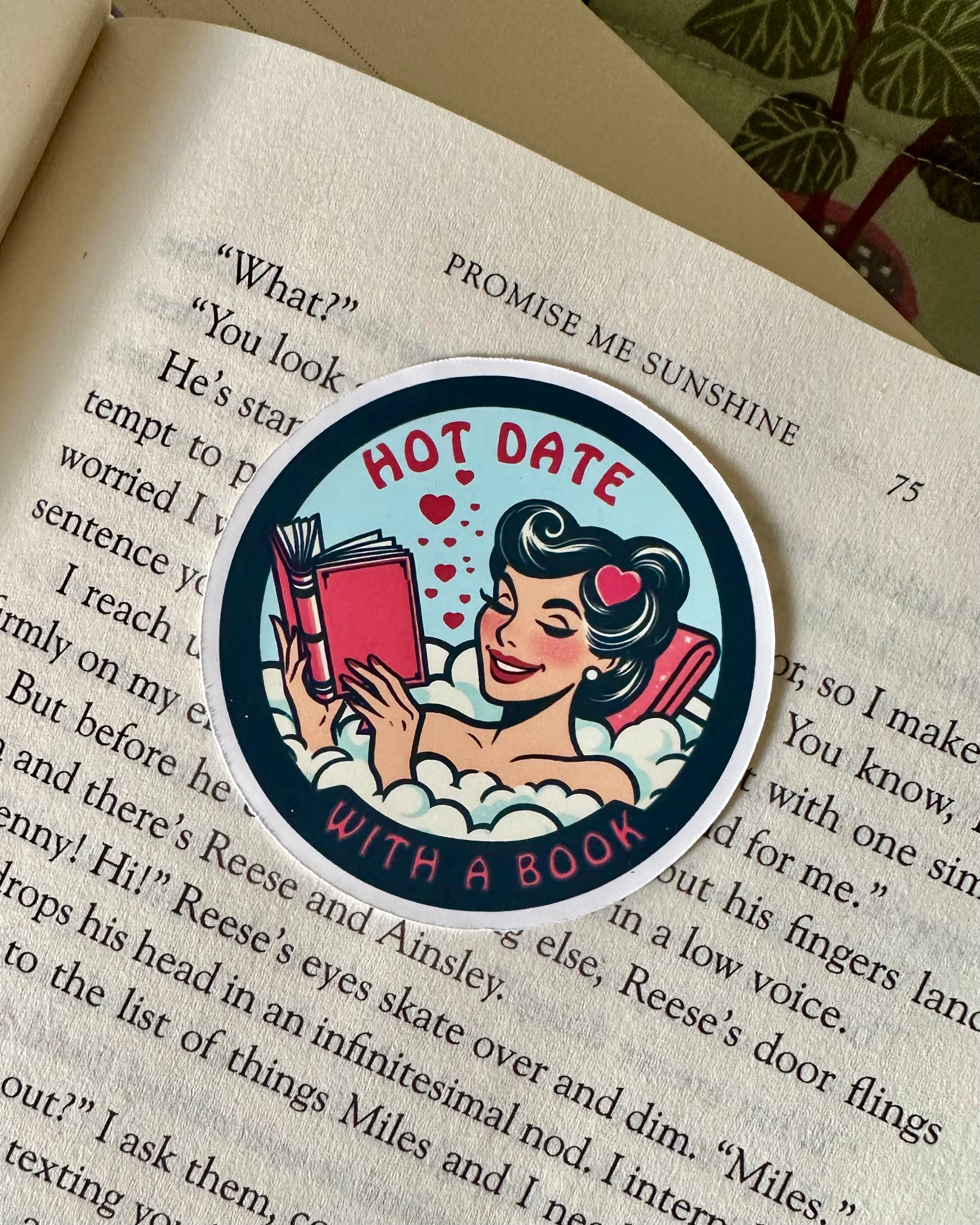 hot date with a book sticker