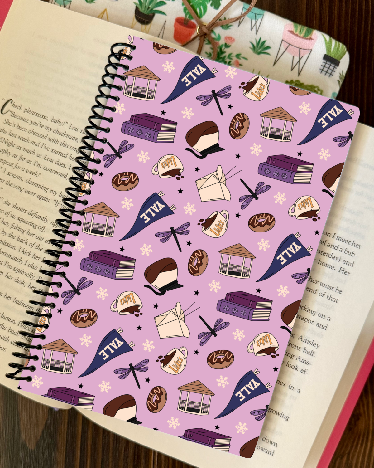 purple gilmore girls spiral notebook