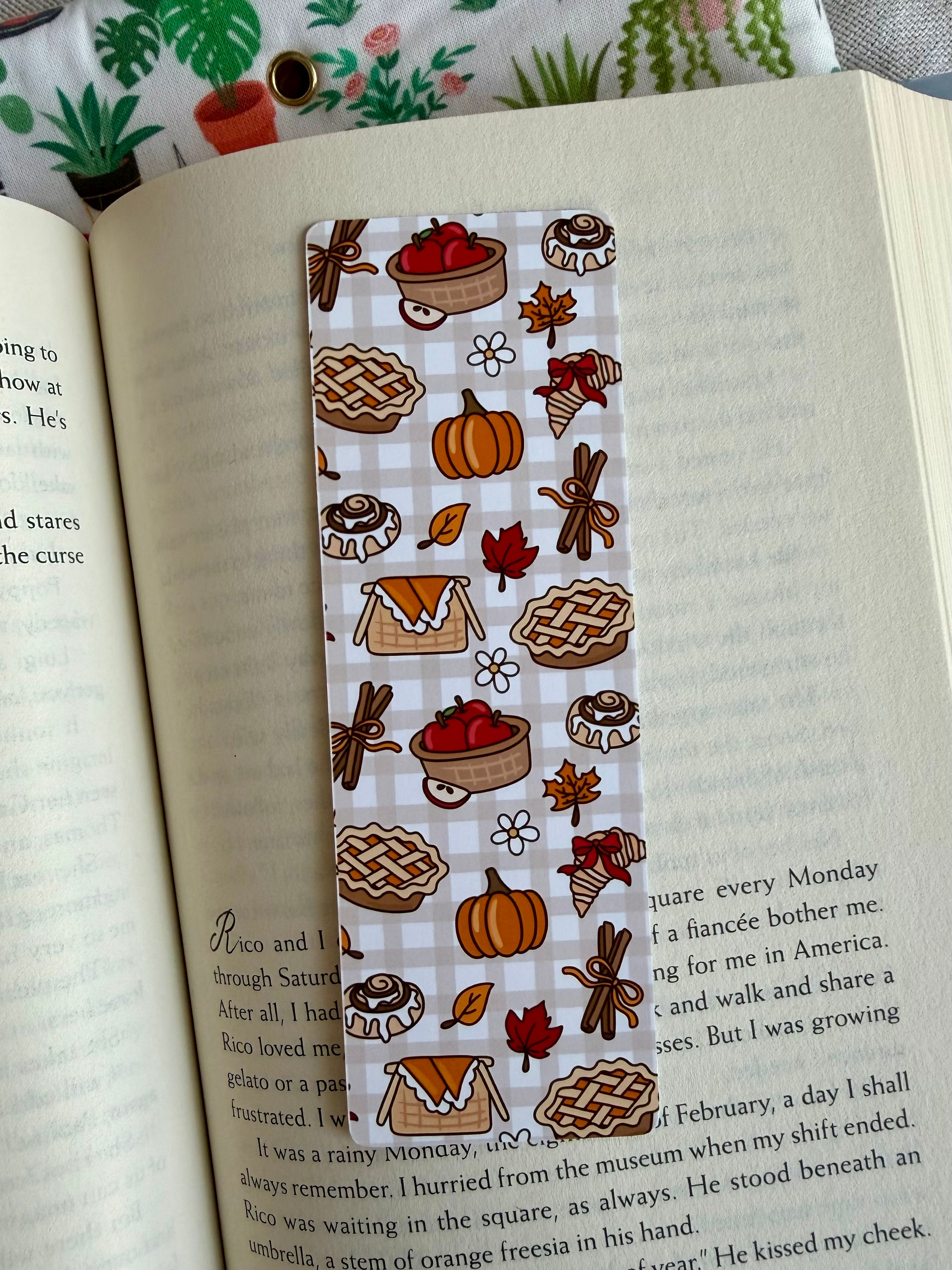 fall treats picnic bookmark