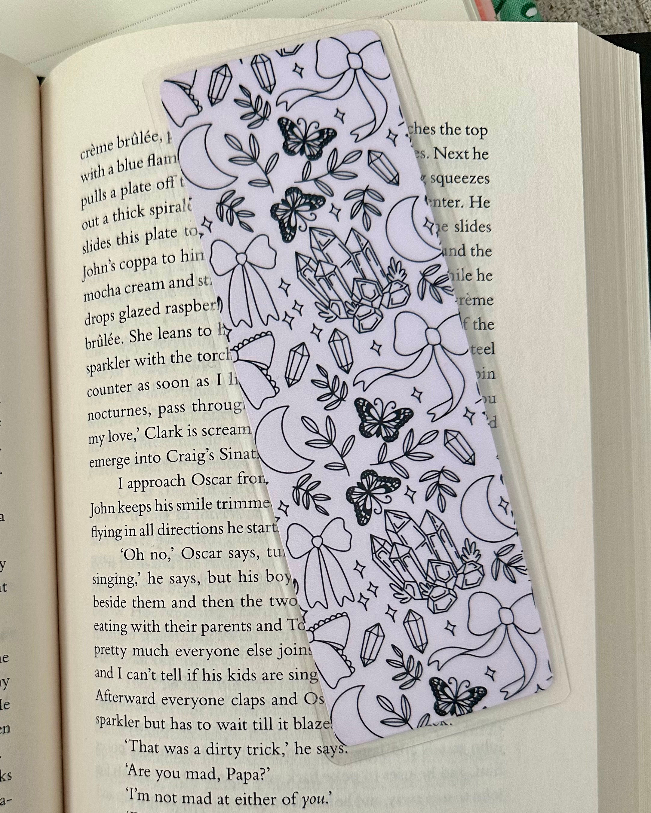 girly crystals bookmark