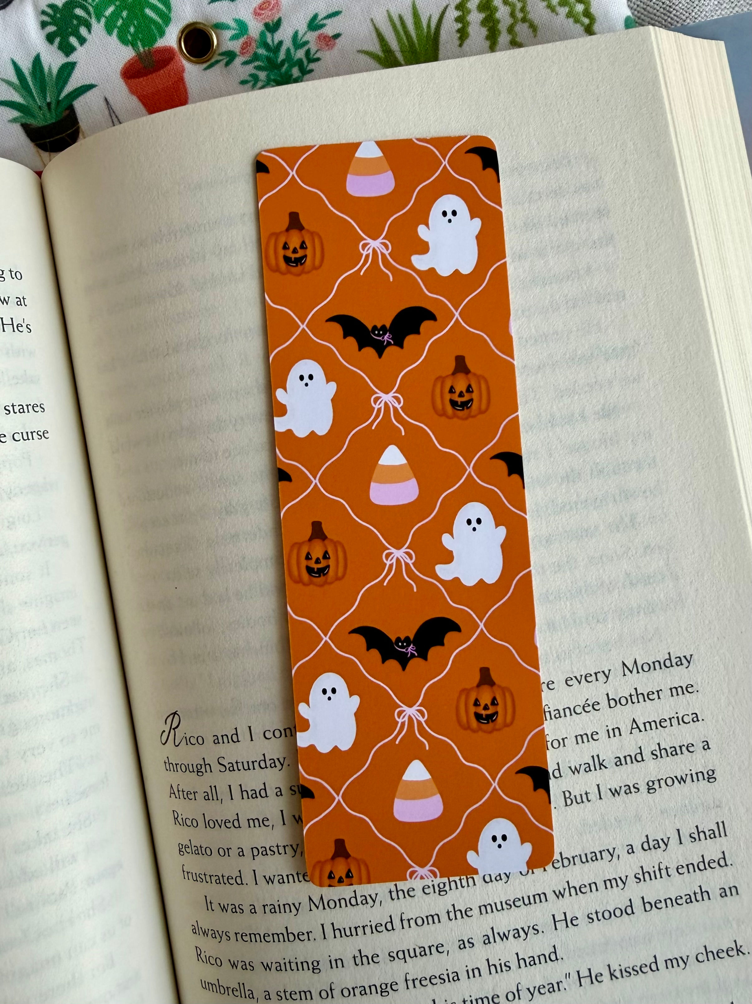 coquette halloween bookmark