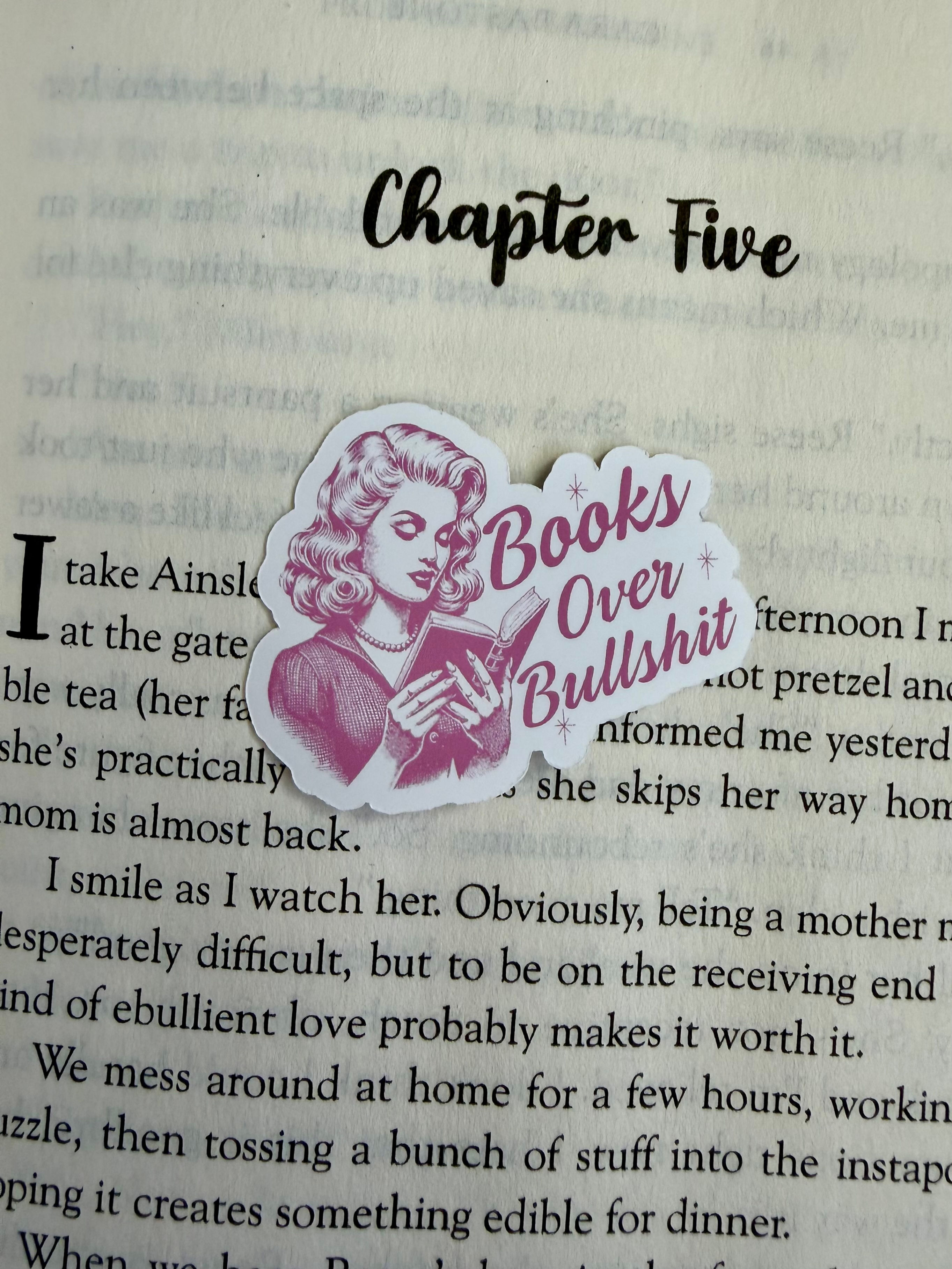 books over bullshit sticker