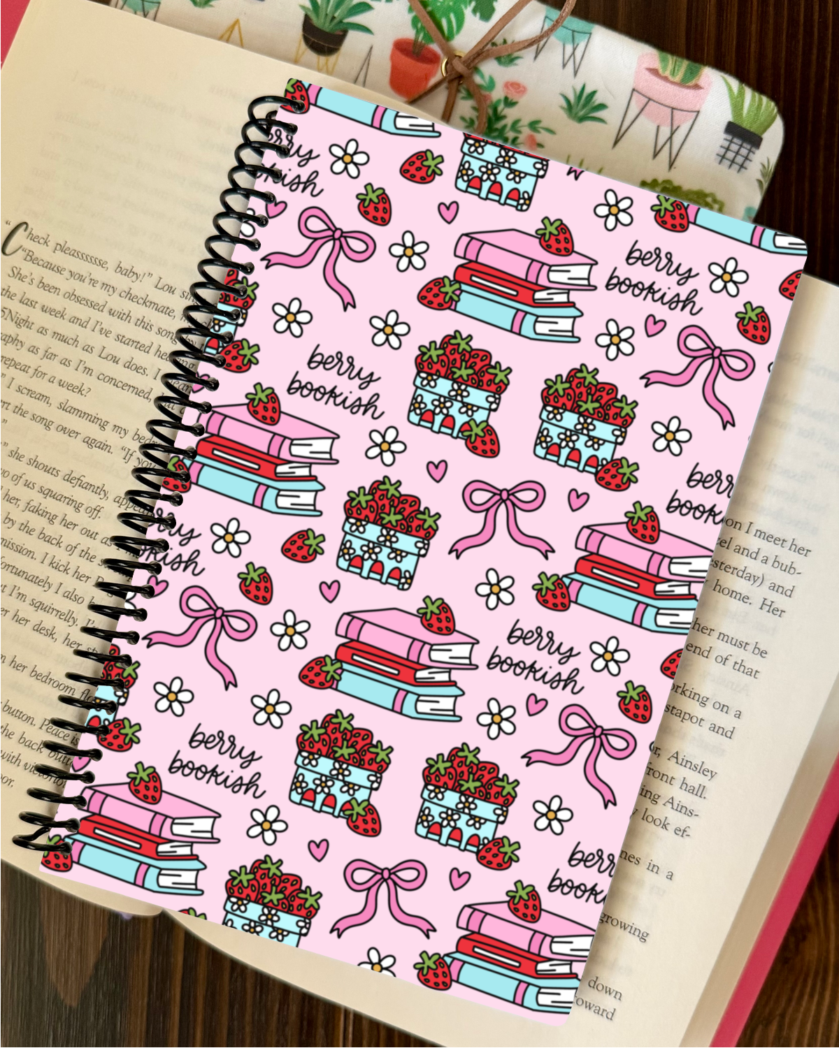 spiral notebook - berry bookish