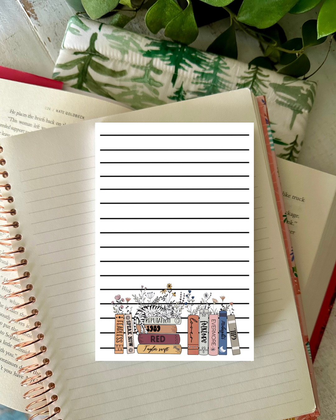 taylor albums notepad