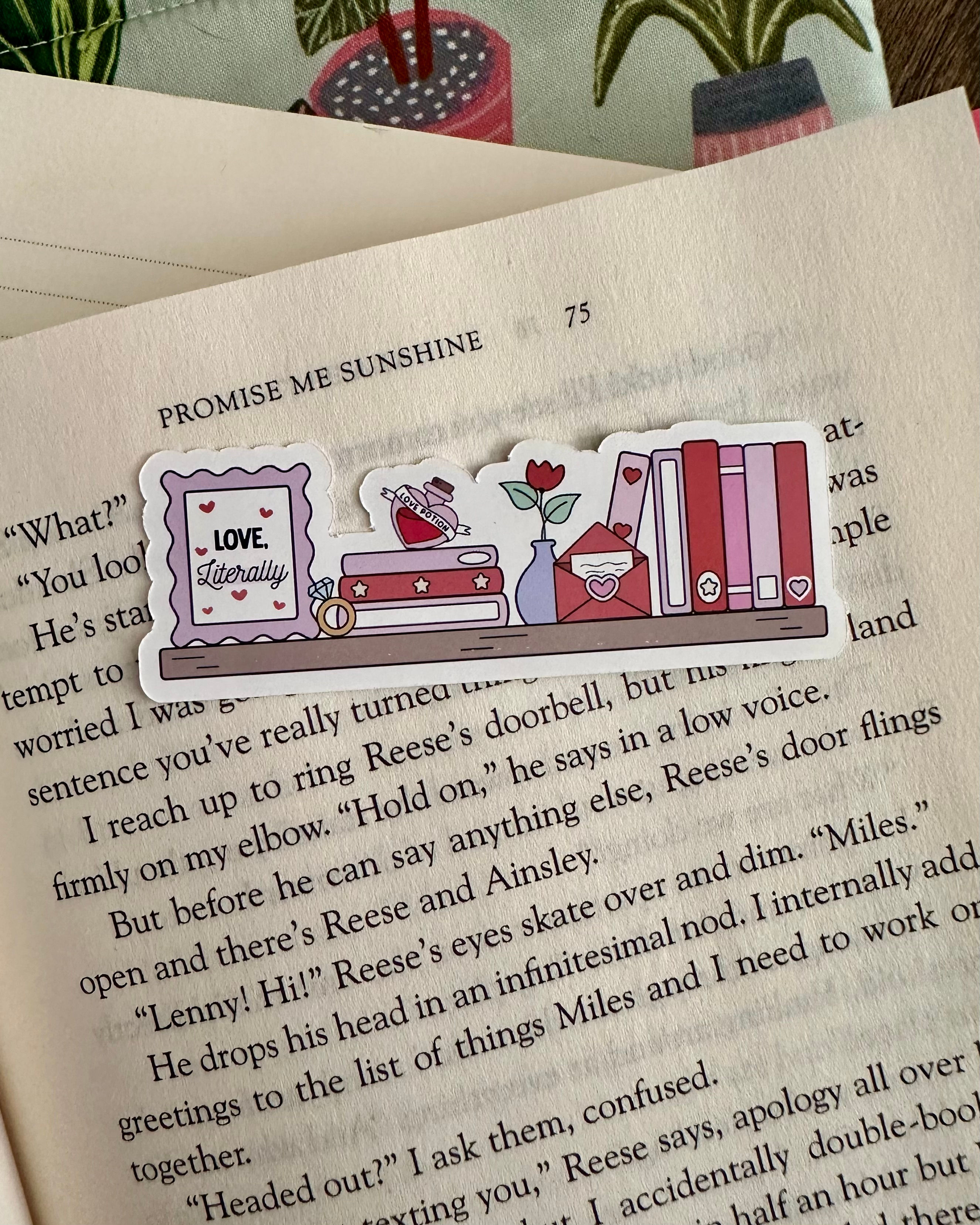 romance bookshelf sticker