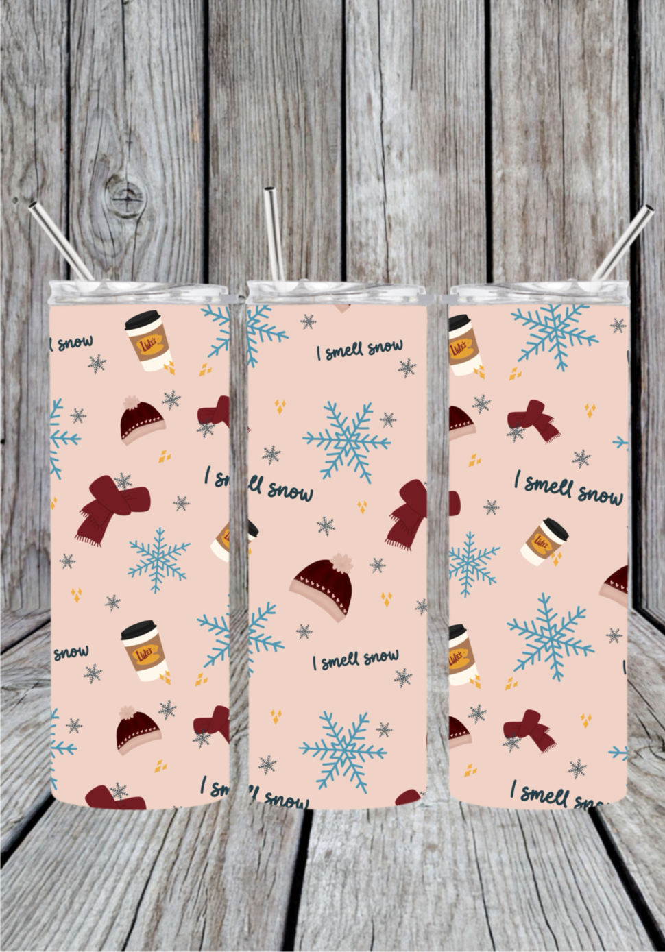 I smell snow gilmore girls 20oz skinny tumbler