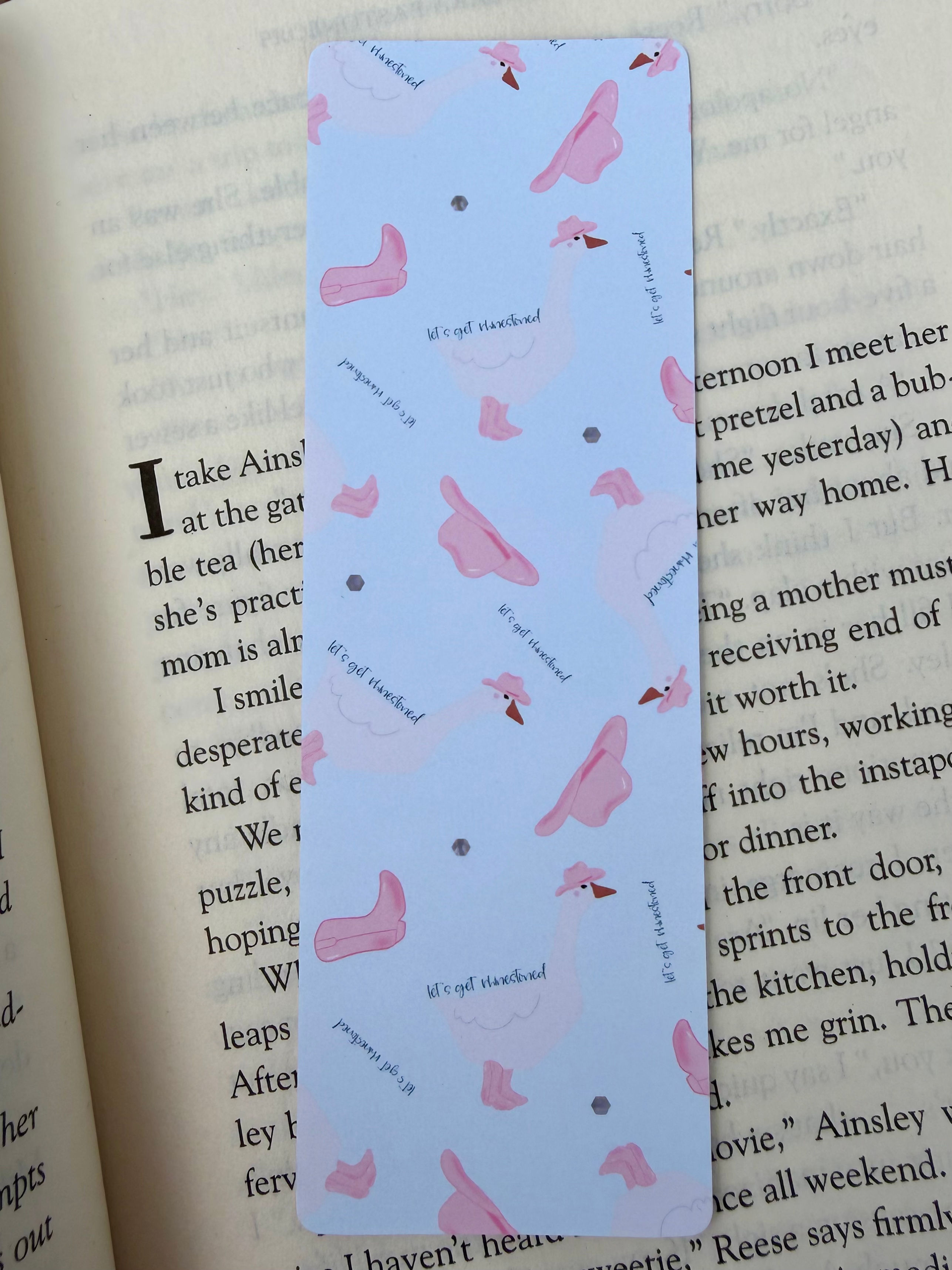 let's get rhinestoned bookmark