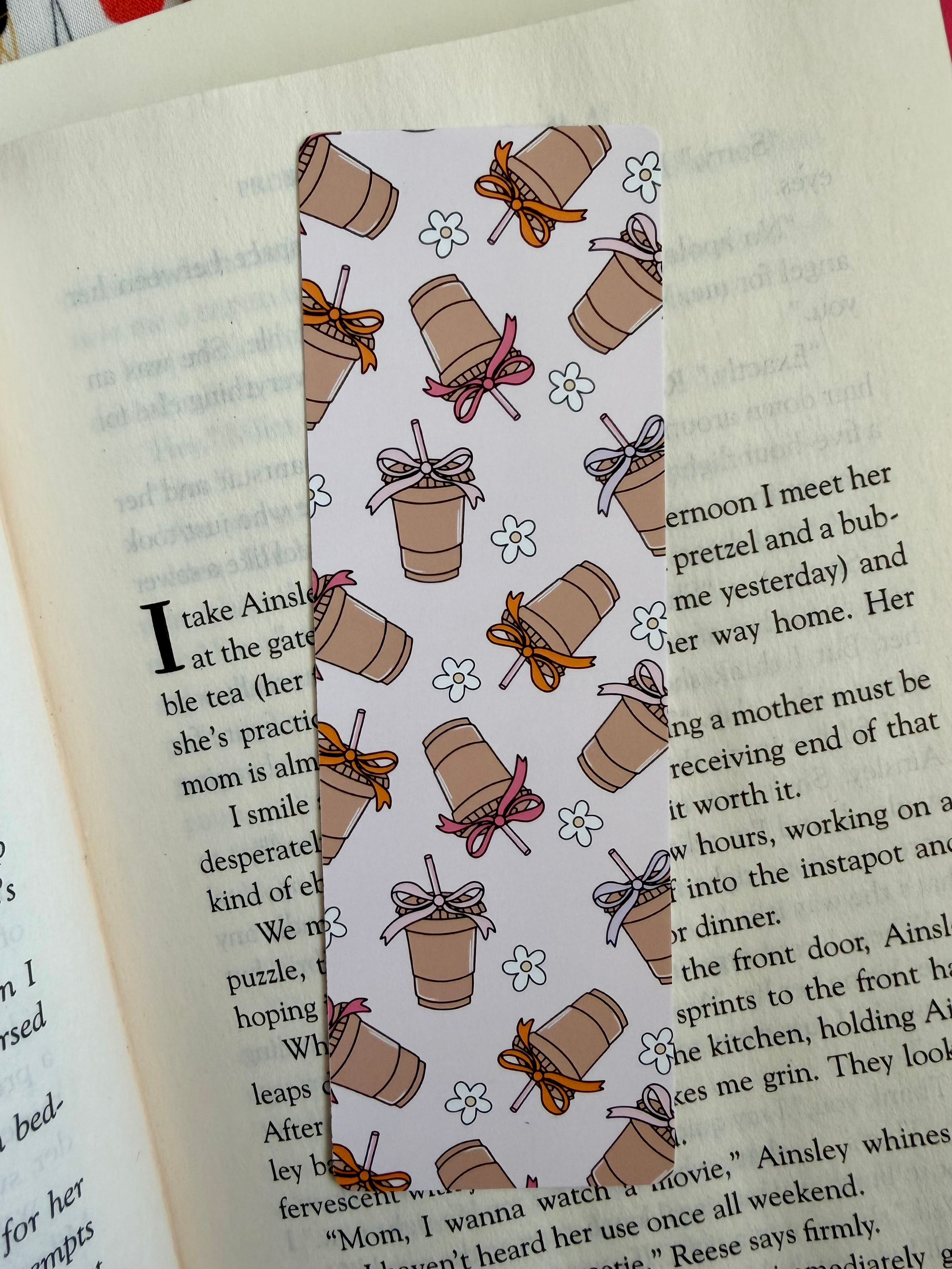 coquette iced coffee bookmark