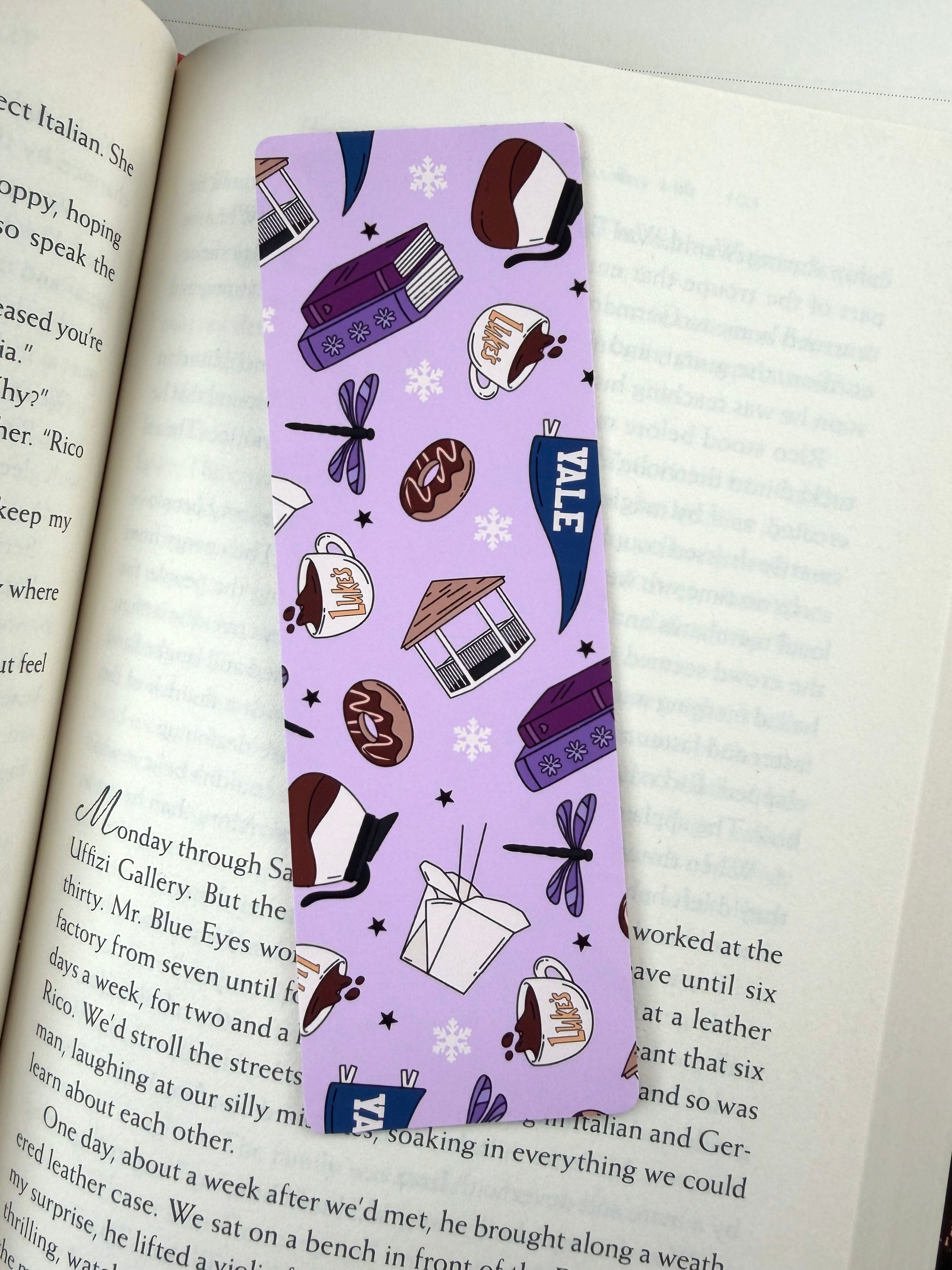 purple gilmore girls bookmark