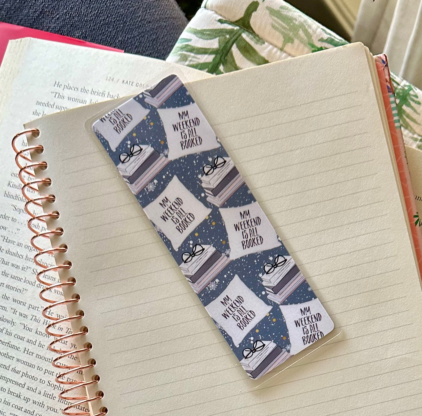 my weekend is all booked bookmark