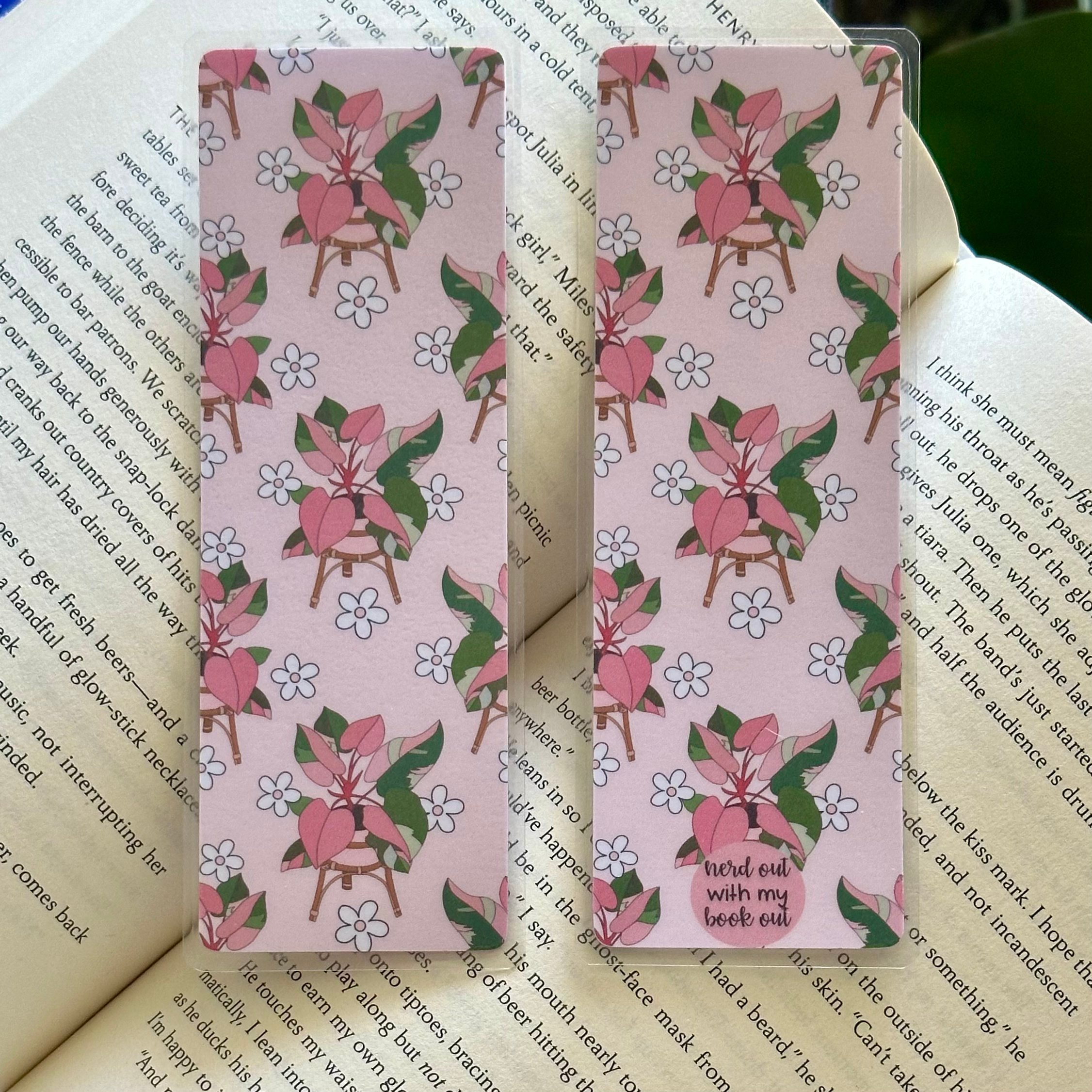pink princess philodendron bookmark