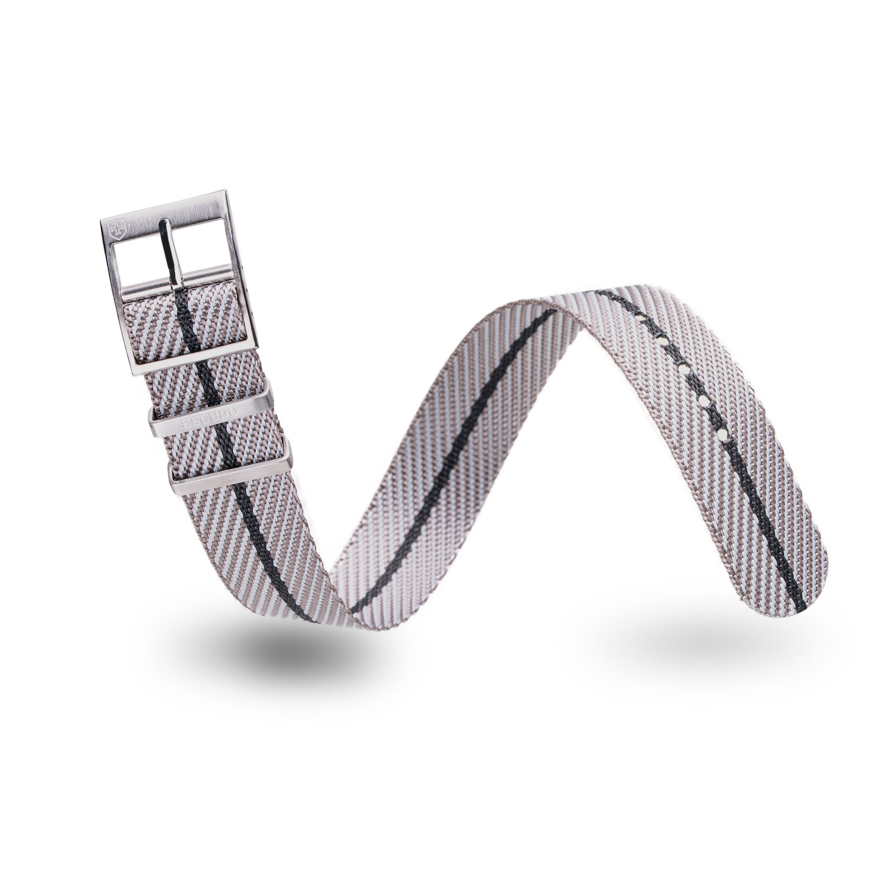 SINGLE PASS NATO STRAP  GREY & BLACK