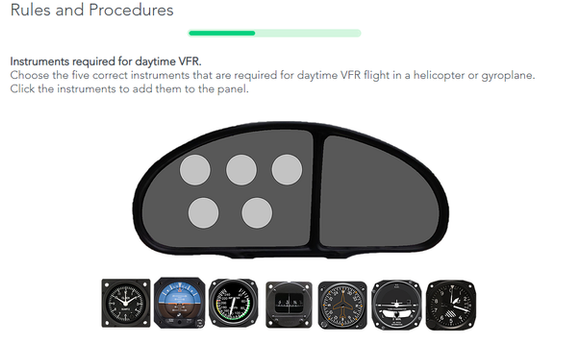 Interactive online course for helicopter students screenshot.