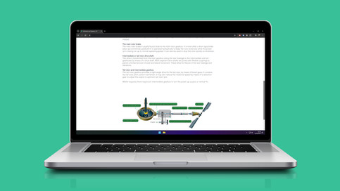 Screen shot of helicopter online study package displayed on a laptop screen.