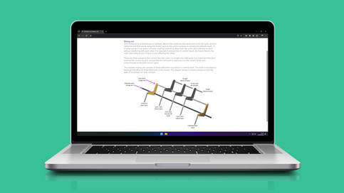 Online helicopter course displayed on a computer screen.