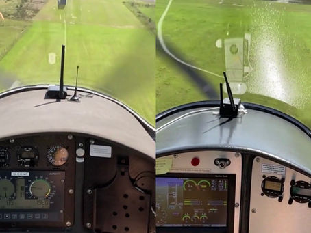Cockpit view of CT2K and CTSW microlight aeroplanes