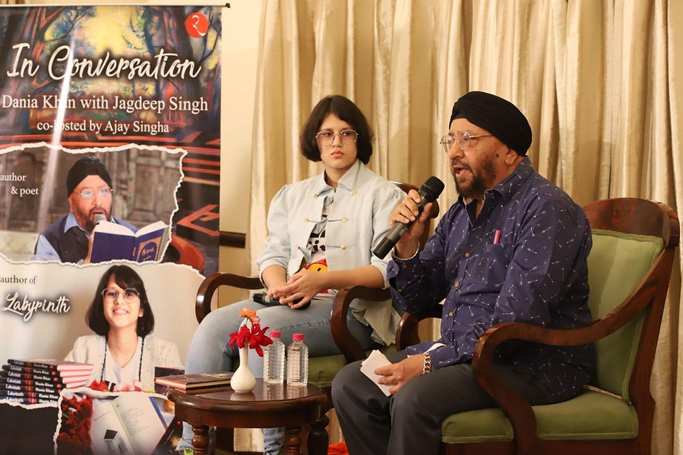 In Conversation, talking to another poet and author about my book