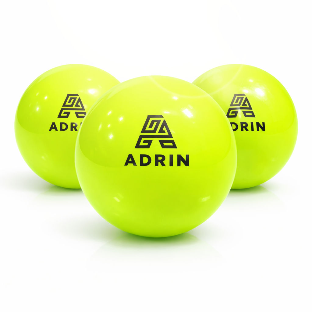Adrin Plain Hockey Ball – Smooth Surface, High-Gloss (Pack Of 3 )