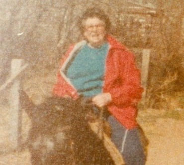 Memaw on horseback
