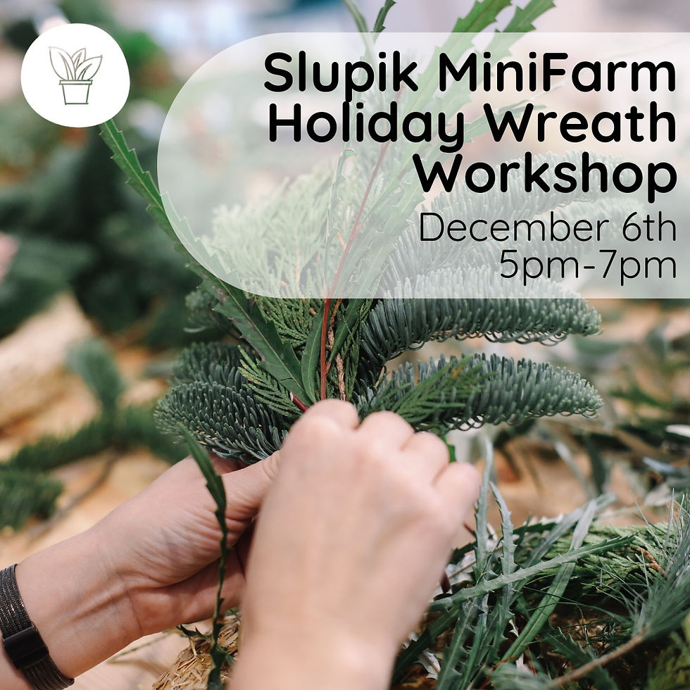 Holiday Wreath Workshop with Slupik MiniFarm  