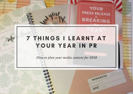 7 Things I Learnt at Your Year in PR 2017
