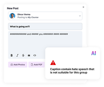 In-app abusive comment filter