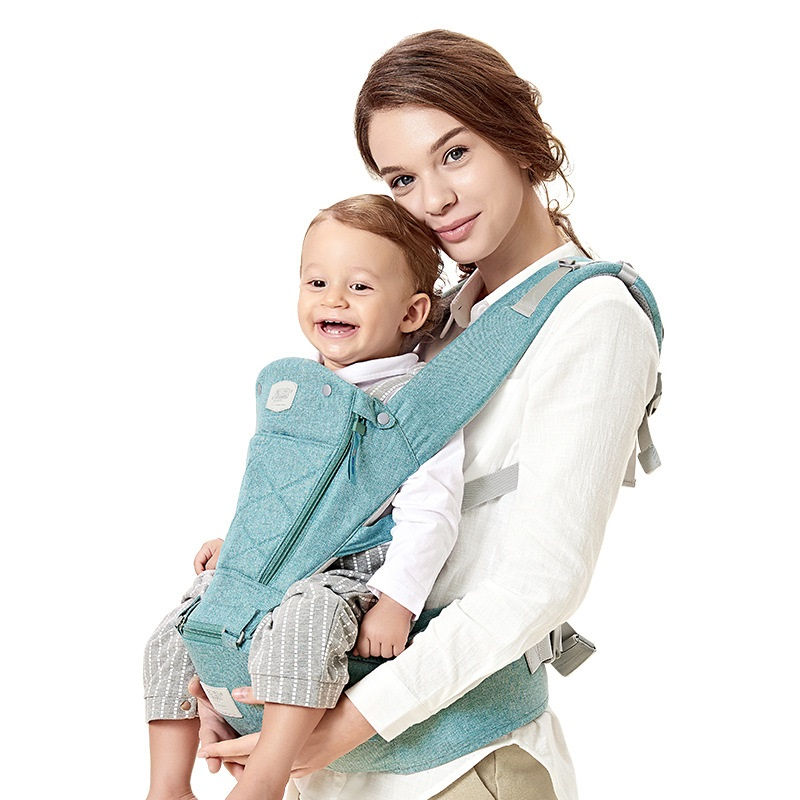 Miniatura: Baby Carrier with Bass Bear Hip Seat for Front Carry