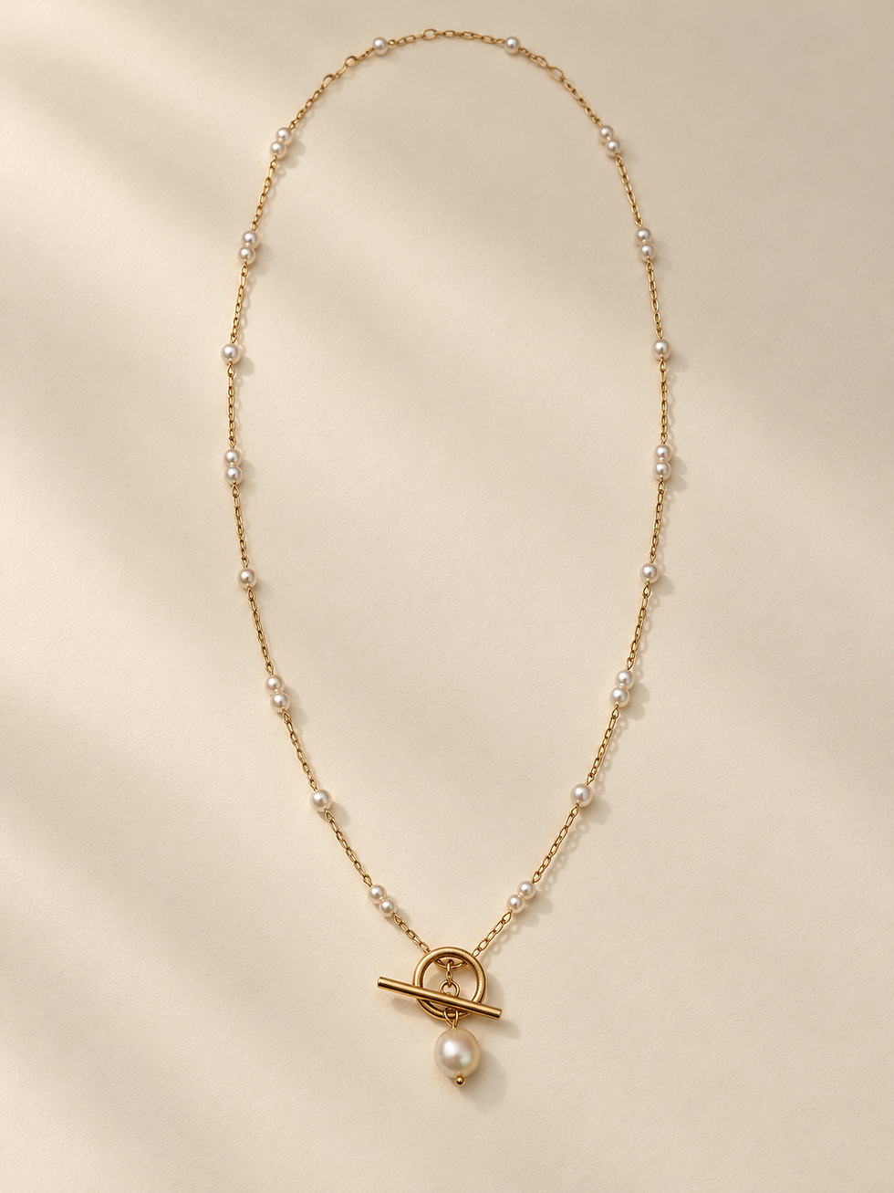 collier perles nacrées femme Maria doré
