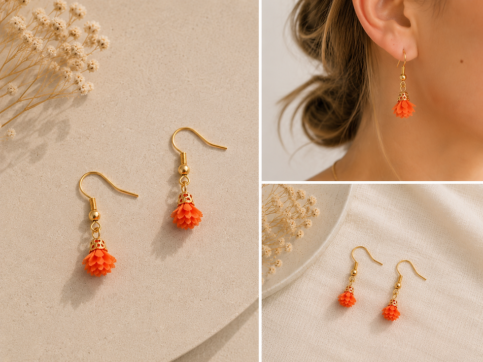 Miniature : Boucles d'oreilles Flora