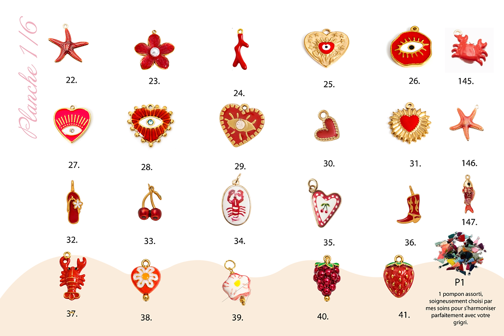 Miniature : Grigri à personnaliser à charms