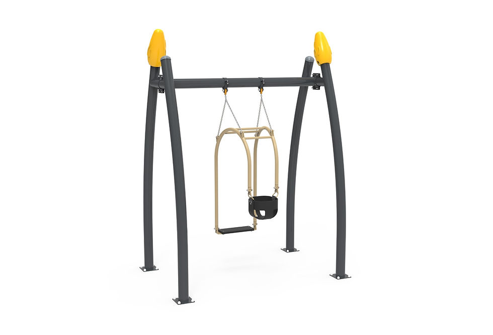 Altalena inclusiva con seduta di sicurezza per parchi e aree gioco